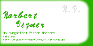 norbert vizner business card